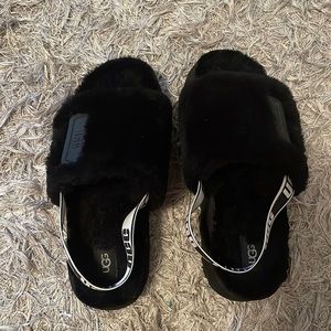 UGG Black Slipper Shoes Platform